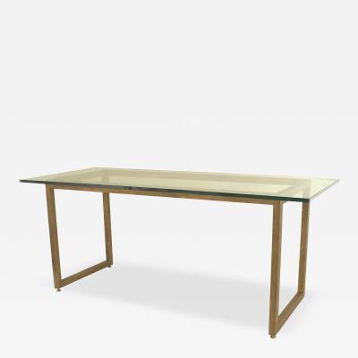 American Mid Century Modern Gilt and Glass Dining Table