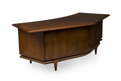 American Mid Century Monteverdi Young Walnut Angular Executive Desk
