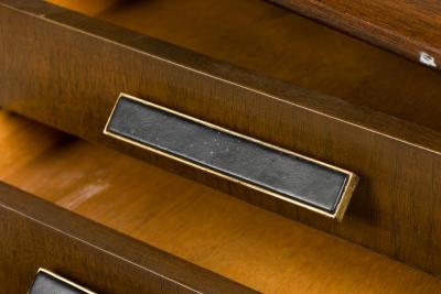 American Mid Century Monteverdi Young Walnut Angular Executive Desk