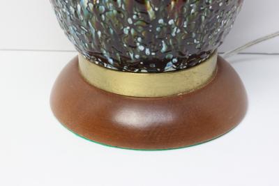 American Mid Century Stippled Glaze Ceramic Table Lamp 1960 United States