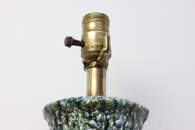 American Mid Century Stippled Glaze Ceramic Table Lamp 1960 United States