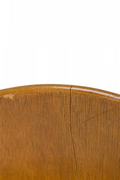 American Mid Century Walnut And Floral Fabric Upholstery Spoonback Side Chair