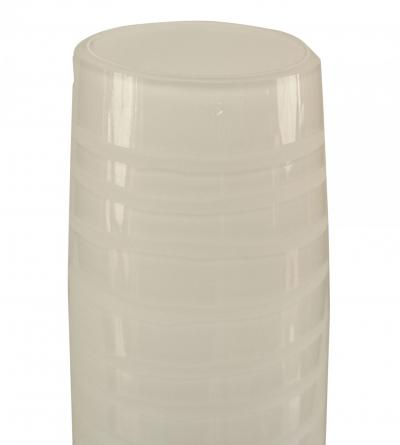 American Mid Century White Etched Glass Vase