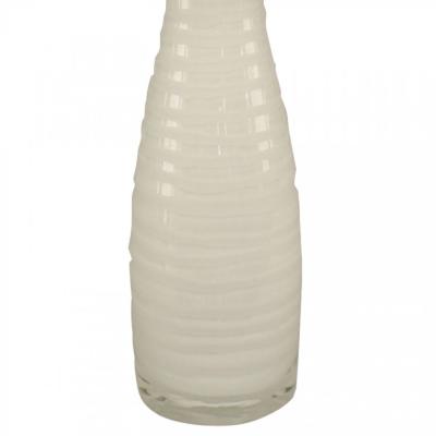 American Mid Century White Etched Glass Vase