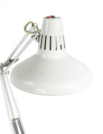 American Mid Century White Metal Desk Lamp