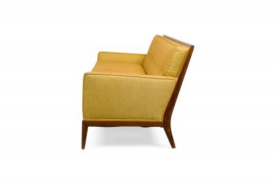 American Mid Century Yellow Fabric Upholstered Sofas