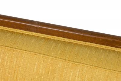 American Mid Century Yellow Fabric Upholstered Sofas