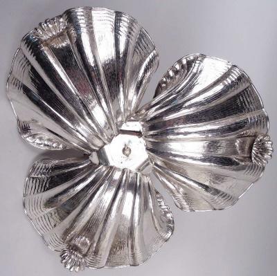 American Midcentury Classical Mermaid Scallop Shell Centerpiece Bowl
