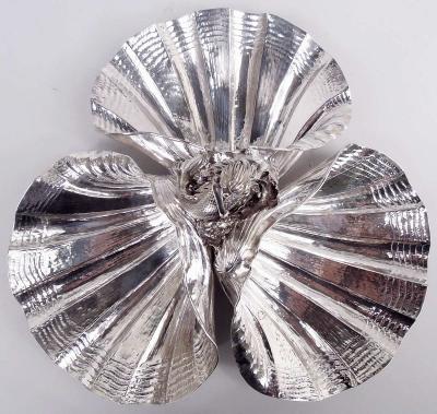 American Midcentury Classical Mermaid Scallop Shell Centerpiece Bowl