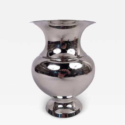 American Midcentury Modern Classical Sterling Silver Vase