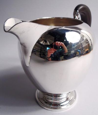 American Midcentury Modern Sterling Silver Water Pitcher