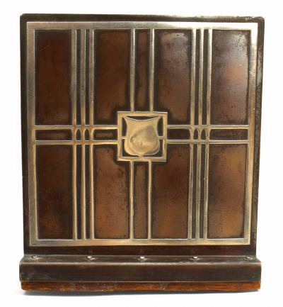 American Mission Bronze and Wood Expanding Bookends