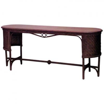 American Mission Haywood Wakefield Wicker Davenport Table