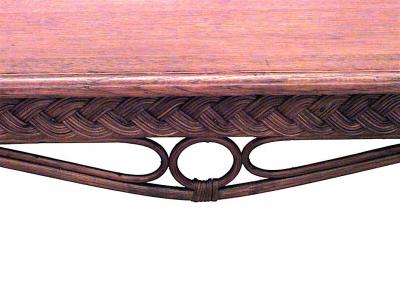 American Mission Haywood Wakefield Wicker Davenport Table
