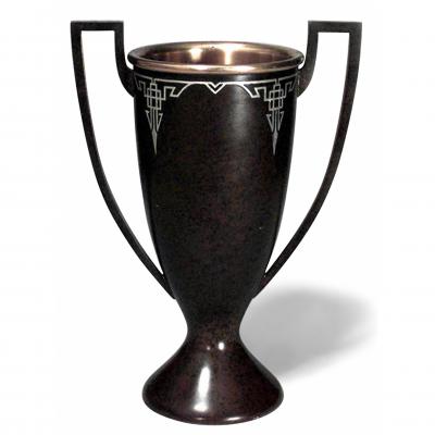 American Mission Heintz Art Metal Bronze Patinated Vase
