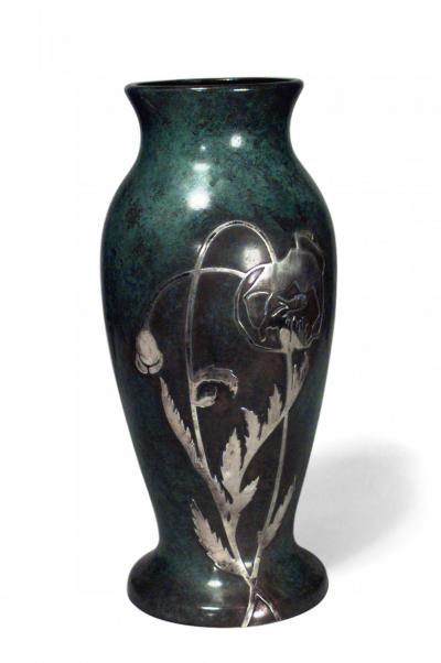 American Mission Heintz Art Metal Patinated Bronze Vase