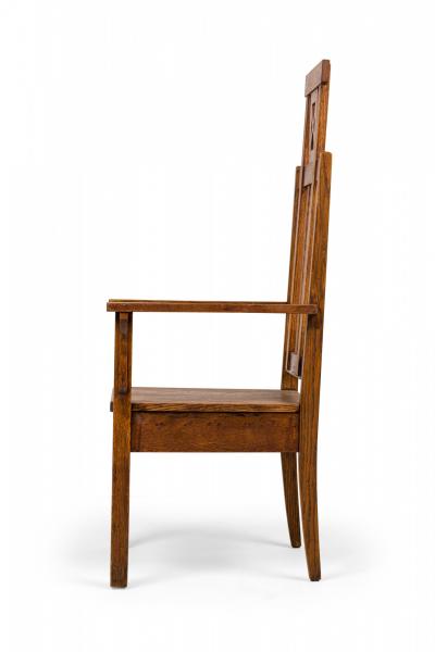 American Mission High Back Oak Armchair