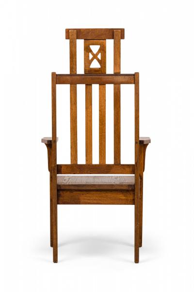 American Mission High Back Oak Armchair