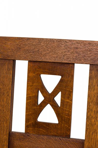 American Mission High Back Oak Armchair