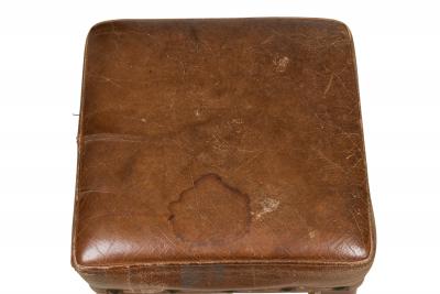American Mission Leather and wood Barstools