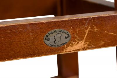 American Mission Leather and wood Barstools