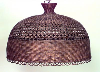 American Mission Natural Wicker Dome Shaped Ceiling Shade
