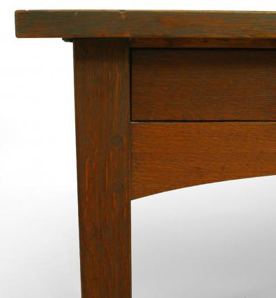 American Mission Oak Library Writing Table