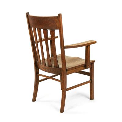 American Mission Slat Back Wooden Armchair