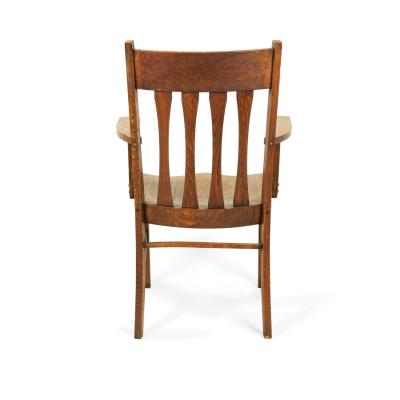 American Mission Slat Back Wooden Armchair