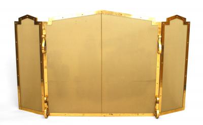 American Mission Style Brass Fire Screen