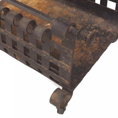 American Mission Style Wrought Iron Log Holder
