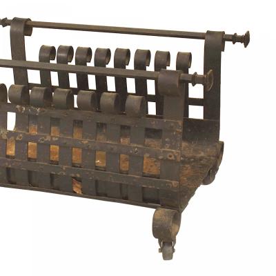 American Mission Style Wrought Iron Log Holder
