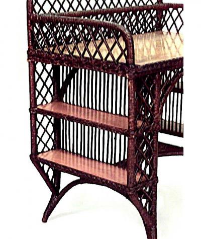 American Mission Wicker and Oak Desk