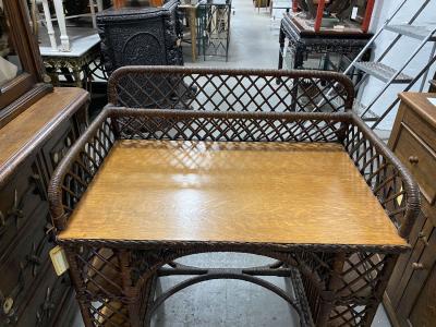 American Mission Wicker and Oak Desk