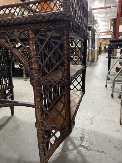 American Mission Wicker and Oak Desk
