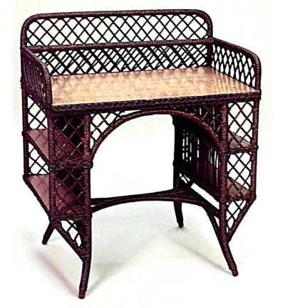 American Mission Wicker and Oak Desk
