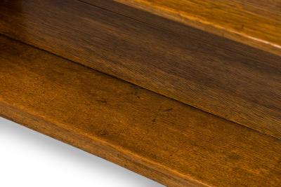 American Mission oak sideboard with 3 shelves and 2 drawers