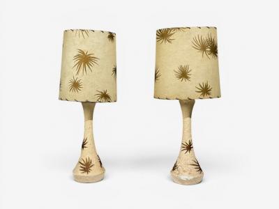 American Modern Atomic Age Table Lamps Chalkware Fiberglass USA 1950s