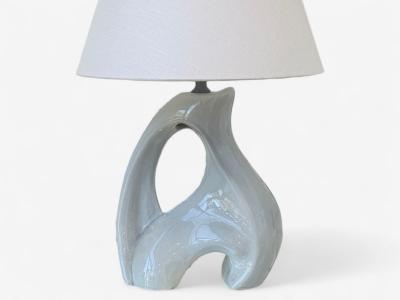 American Modern Ceramic Biomorphic Table Lamp USA 1960s