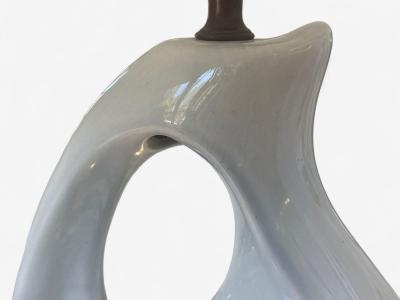 American Modern Ceramic Biomorphic Table Lamp USA 1960s