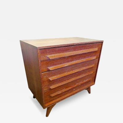 American Modern Cerused Oak Five Drawer Chest 1950s
