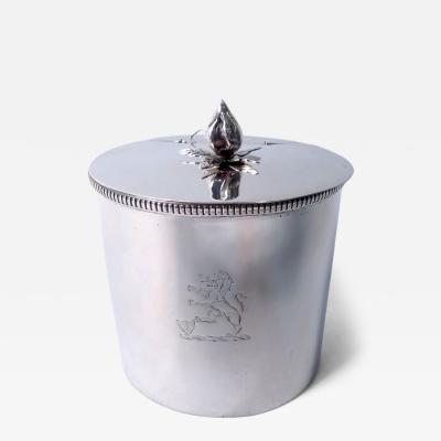 American Modern Classical Sterling Silver Tea Caddy