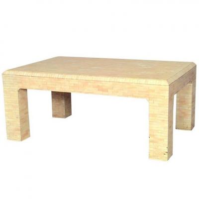 American Modern Design bone tesselated Coffee Table