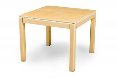 American Modern Faux Shagreen and Lacquer Game Table Karl Springer