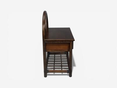 American Modern Nightstands Wood Cane USA 1980s