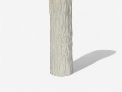American Modern Plaster Faux Bois Table Lamp USA 1970s