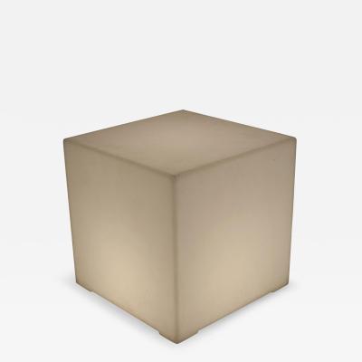 American Modern Plastic Lighted Cube End Tables