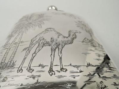 American Modern Sterling Silver Camel Flask