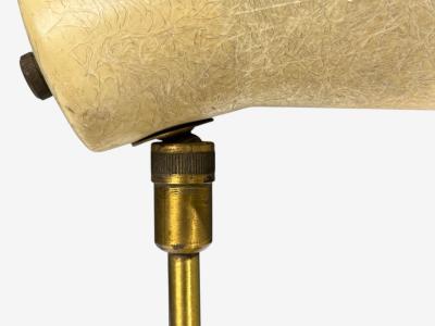 American Modern Table Lamp Fiberglass Brass USA 1960s