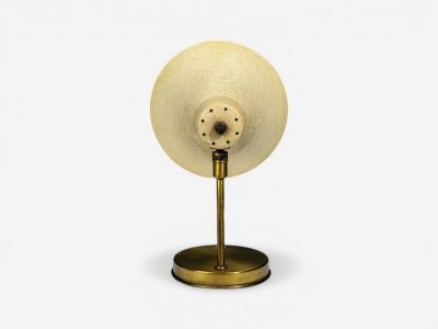 American Modern Table Lamp Fiberglass Brass USA 1960s